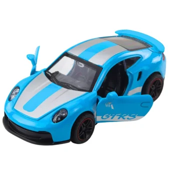 Metalni Trkaći Automobil S Otvarajućim Vratima Plavi Gtrs 1:43 4