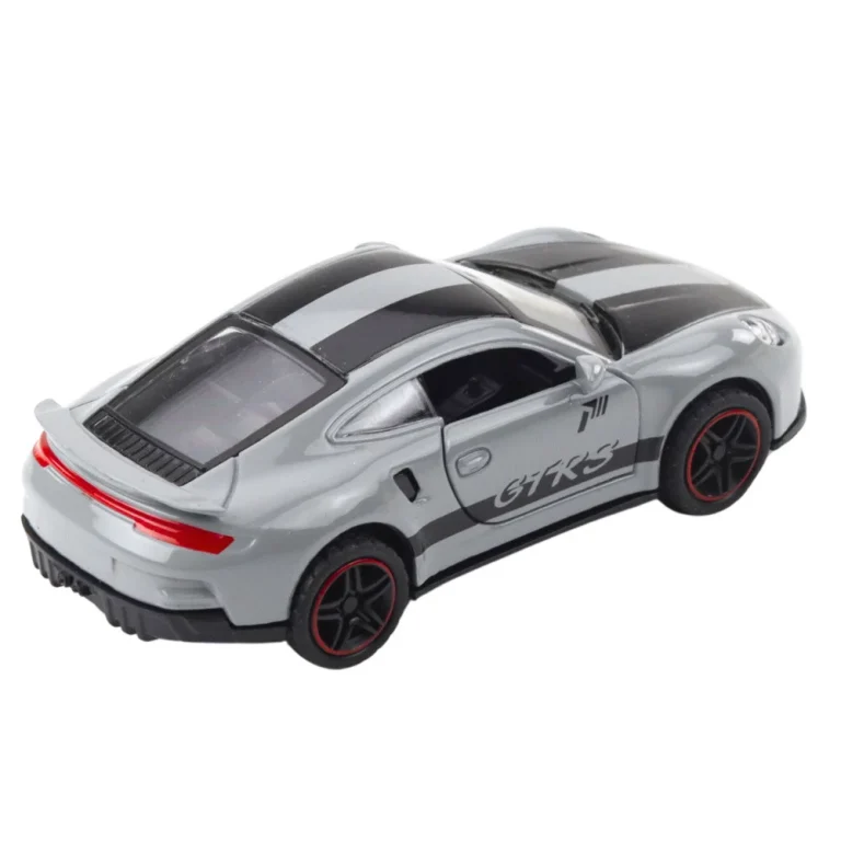 Metalni Trkaći Automobil S Otvarajućim Vratima, Sivi Gtrs 1:43 4