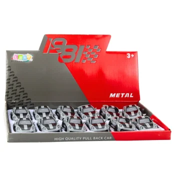 Metalni Trkaći Automobil S Otvarajućim Vratima, Sivi Gtrs 1:43 5