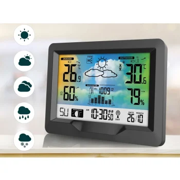 Meteorološka Stanica S Zaslonom Bd 901 Crna 5