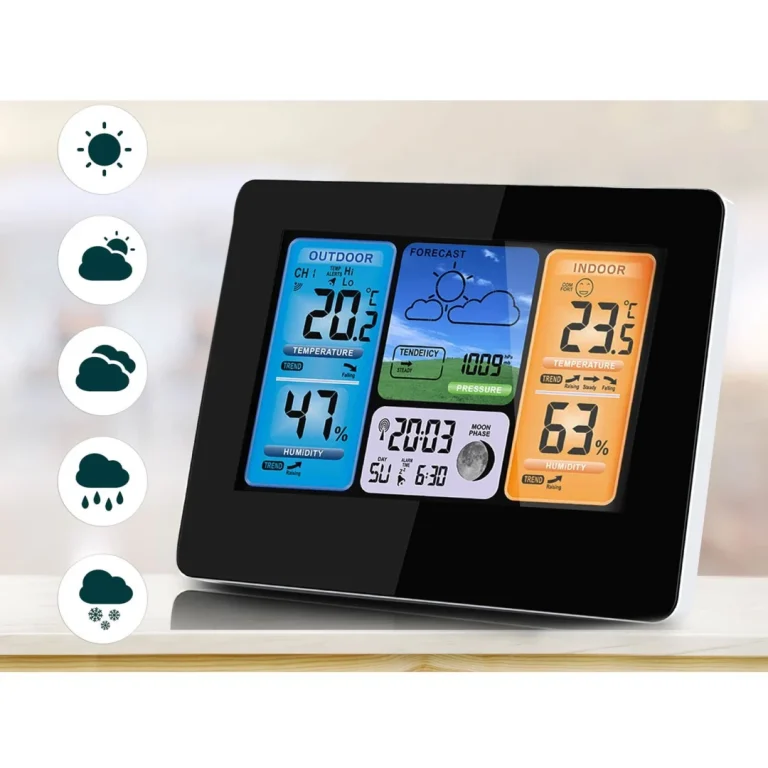 Meteorološka Stanica S Zaslonom Bd 902 Crna 6