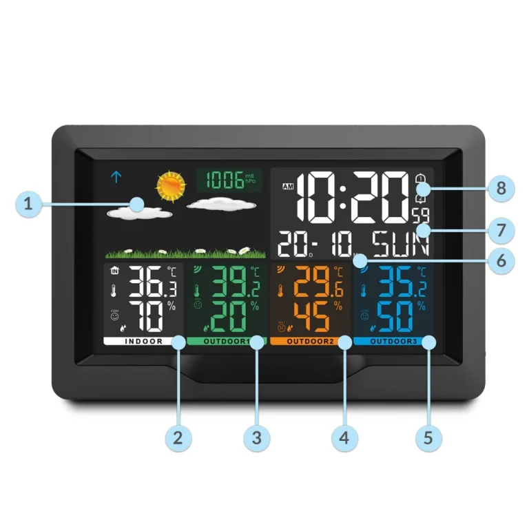 Meteorološka Stanica S Zaslonom Bd 904 Crna 10