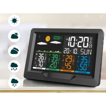 Meteorološka Stanica S Zaslonom Bd 904 Crna 5