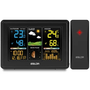 Meteorološka Stanica S Zaslonom Bd 907 Crna 2