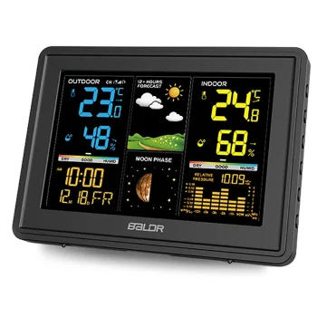 Meteorološka Stanica S Zaslonom Bd 907 Crna 3