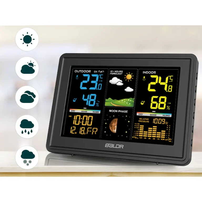 Meteorološka Stanica S Zaslonom Bd 907 Crna 5