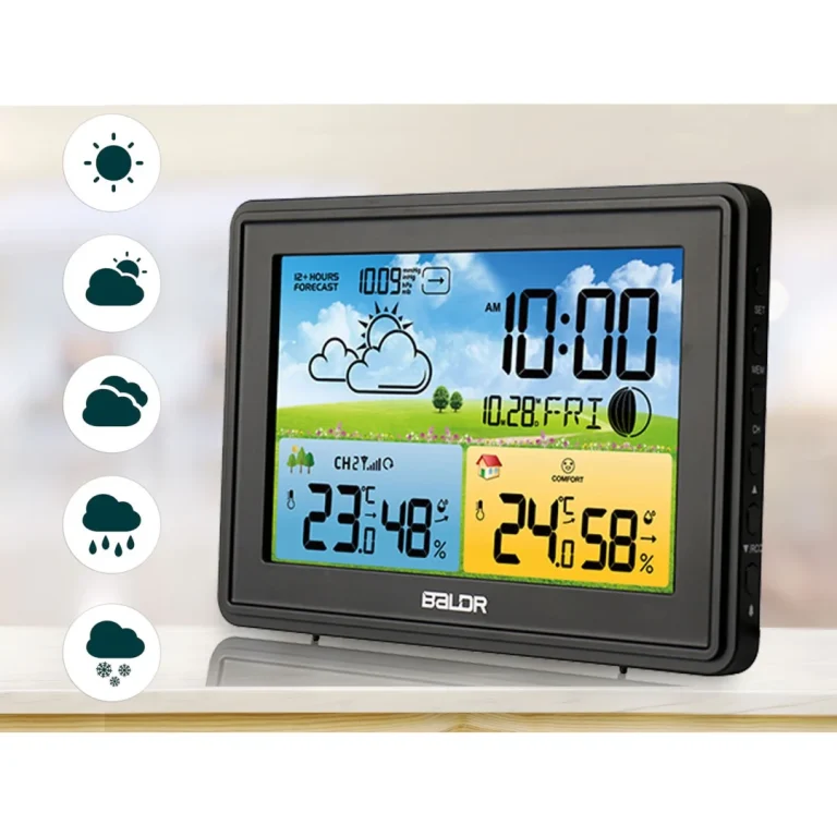 Meteorološka Stanica S Zaslonom Bd 908 Crna 5