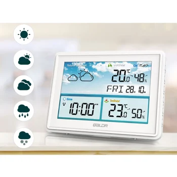 Meteorološka Stanica S Zaslonom Bd 909 Bijela 5