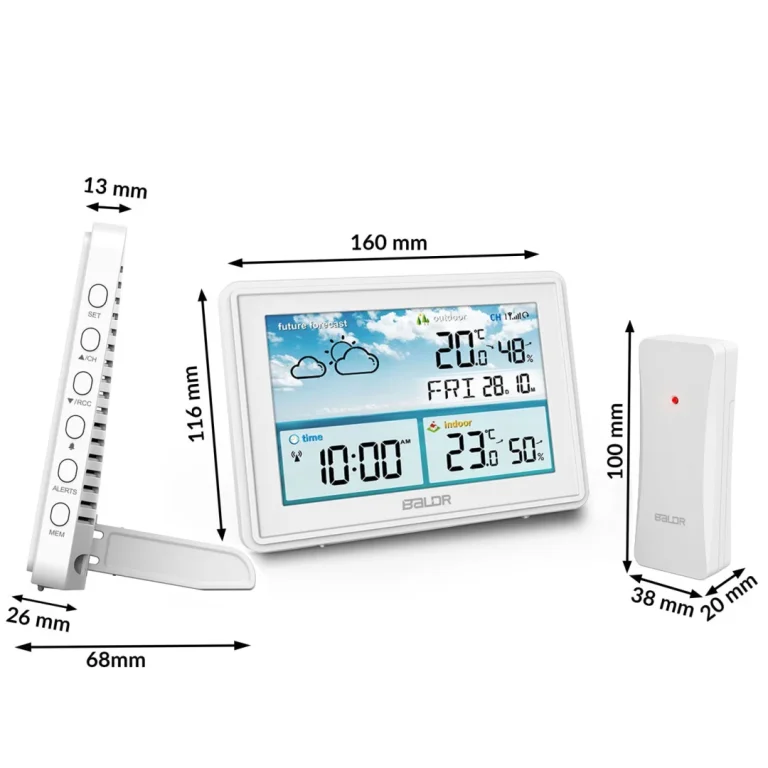 Meteorološka Stanica S Zaslonom Bd 909 Bijela 6