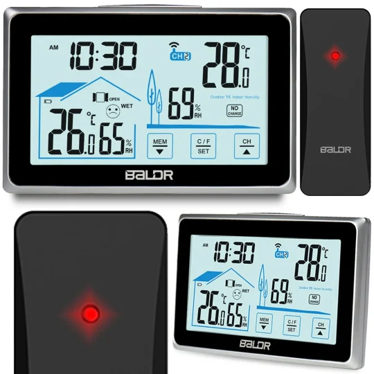Meteorološka Stanica S Zaslonom Bd 910 Crna 1