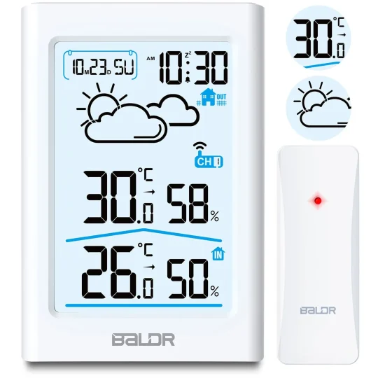 Meteorološka Stanica S Zaslonom Bd 911 Bijela 1