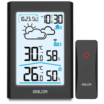 Meteorološka Stanica S Zaslonom Bd 911 Crna 2