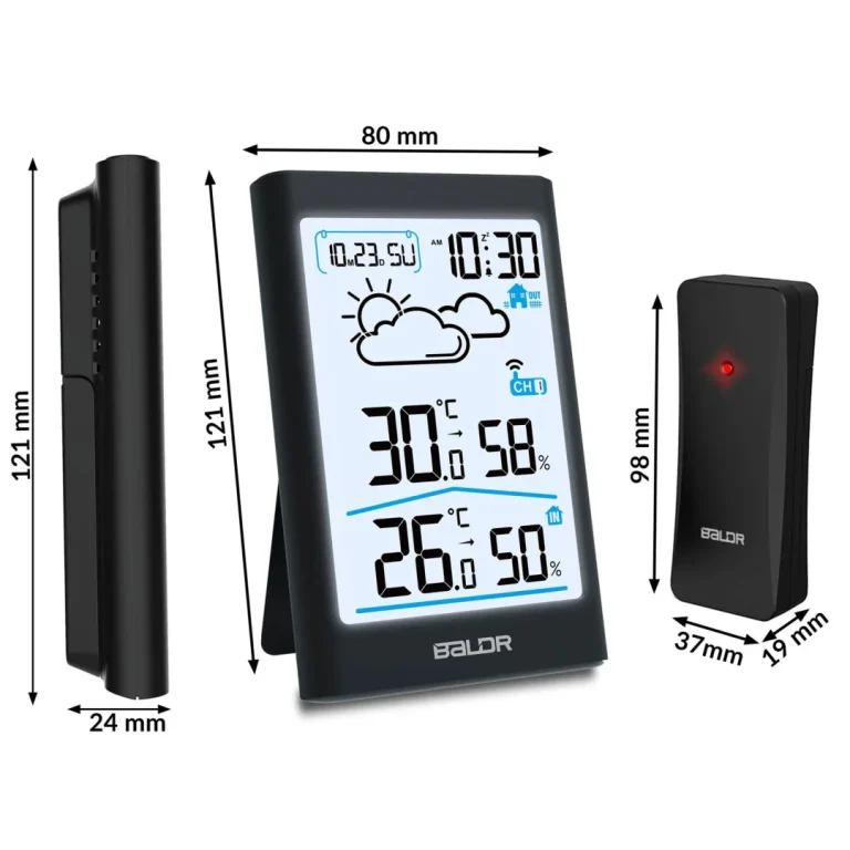 Meteorološka Stanica S Zaslonom Bd 911 Crna 6