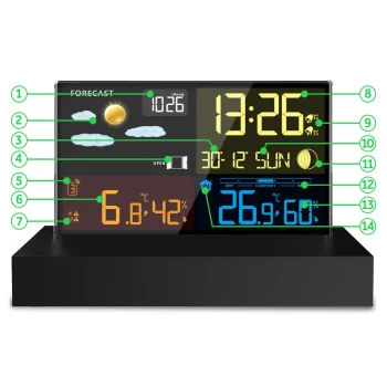 Meteorološka Stanica S Zaslonom Bd 912 Crna 8