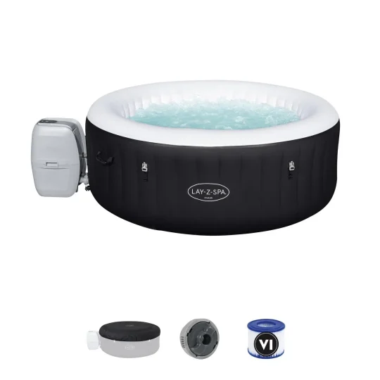 Miami Lay Z Spa Bestway Napuhavajuća Hidromasažna Kada Za 4 Osobe + Pumpa S Panelom + Filter 1