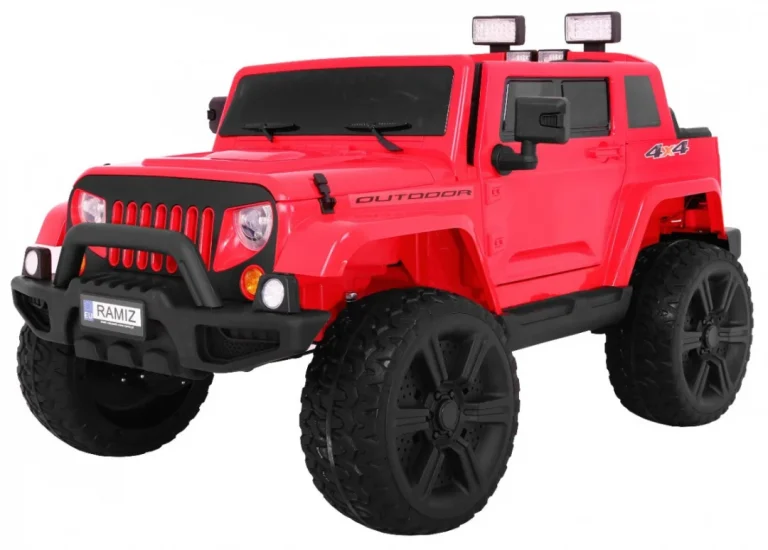 Mighty Jeep Auto Na Akumulator 4x4, Crveni 1