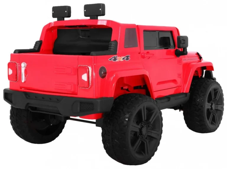 Mighty Jeep Auto Na Akumulator 4x4, Crveni 10