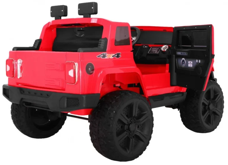 Mighty Jeep Auto Na Akumulator 4x4, Crveni 3