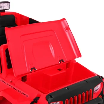 Mighty Jeep Auto Na Akumulator 4x4, Crveni 5