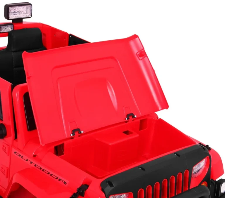 Mighty Jeep Auto Na Akumulator 4x4, Crveni 5
