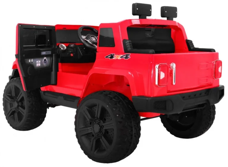 Mighty Jeep Auto Na Akumulator 4x4, Crveni 9