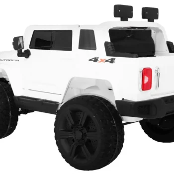 Mighty Jeep Automobil Na Baterije Za Djecu, Bijeli + 2 Sjedala + 4x4 Pogon + 2 Nosača, Bijela 2