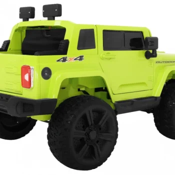 Mighty Jeep Automobil Na Baterije Za Djecu, Zeleni + 2 Sjedala + 4x4 Pogon + 2 Nosača, Zelena 2