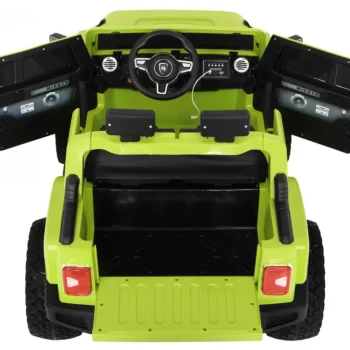 Mighty Jeep Automobil Na Baterije Za Djecu, Zeleni + 2 Sjedala + 4x4 Pogon + 2 Nosača, Zelena 3
