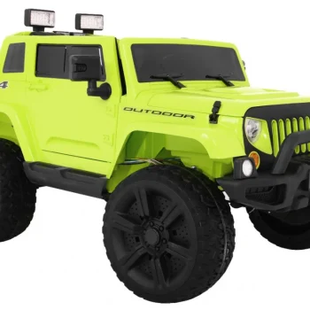 Mighty Jeep Automobil Na Baterije Za Djecu, Zeleni + 2 Sjedala + 4x4 Pogon + 2 Nosača, Zelena 6