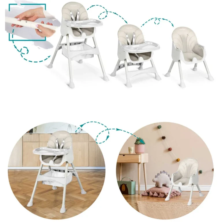 Milo Ricokids Dječja Hranilica Sa Stolićem + Podbradnjak, Siva 4