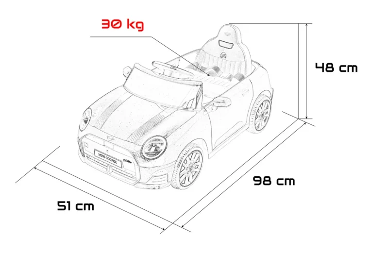 Mini Cooper Crni Auto Na Akumulator 2