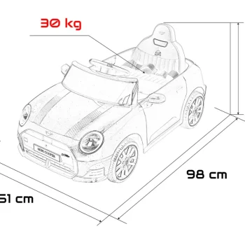 Mini Cooper Zeleni Auto Na Akumulator 2