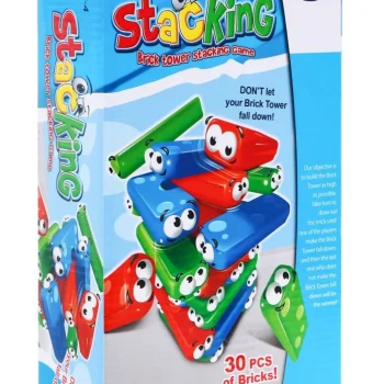 Mini Jenga Arkadna Igra Za Djecu 3+. Gradnja Tornja + 30 šarenih Blokova + Kockice 5