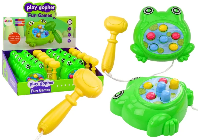 Mini Igra Udari Krticu Zelena žaba S čekićem Na Konopcu 1