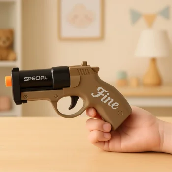 Mini Igračkasti Pištolj Za Metke, Crno Smeđi, 13,5 Cm 5