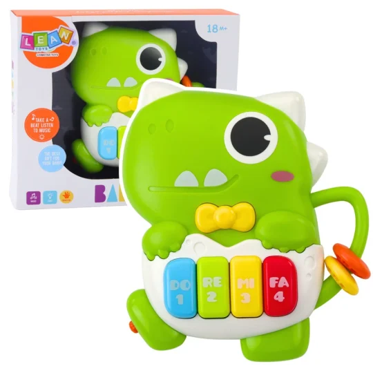Mini Klavir Dinosaur, Zelena, Svjetla I Zvukovi, 18 Mj.+ 1