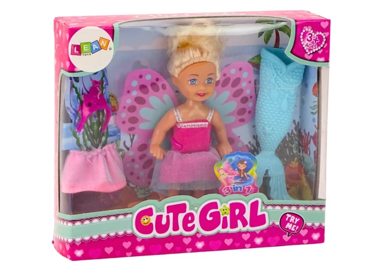 Mini Lutka 2 U 1 Sirena S Repom I Vila S Krilima 4