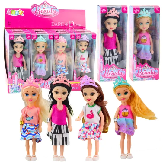 Mini Lutka Princeze S Krunom, 14 Cm, Miks Boja 1