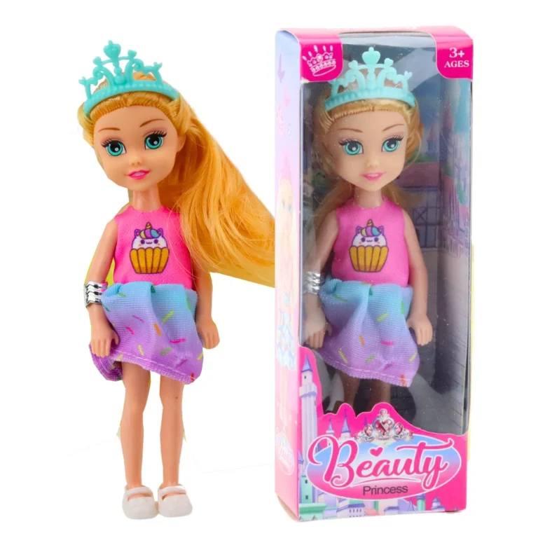 Mini Lutka Princeze S Krunom, 14 Cm, Miks Boja 3