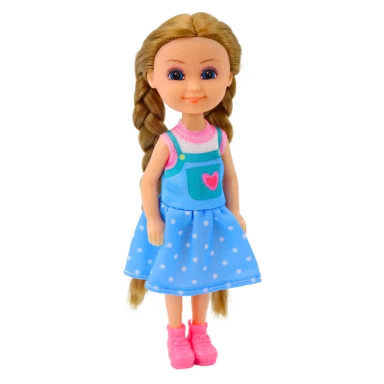 Mini Lutka S Dugom Kosom U Haljini, 15 Cm, Miks Boja 2