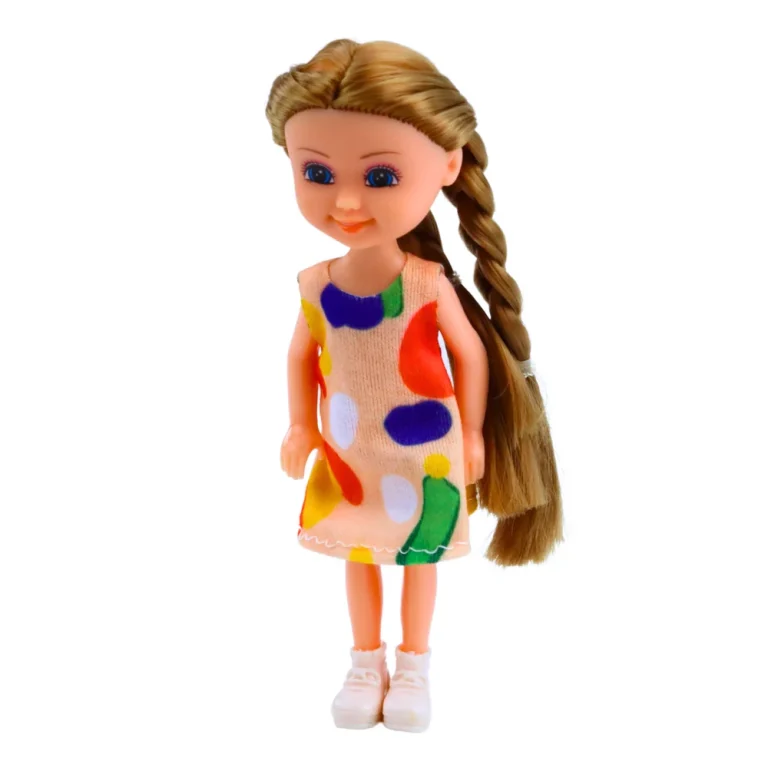 Mini Lutka S Dugom Kosom U Haljini, 15 Cm, Miks Boja 5