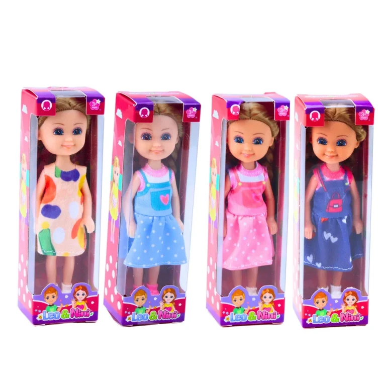 Mini Lutka S Dugom Kosom U Haljini, 15 Cm, Miks Boja 6