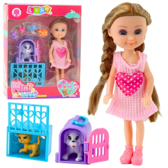 Mini Lutka S Kolicima I Mačićima, Ružičasta 1