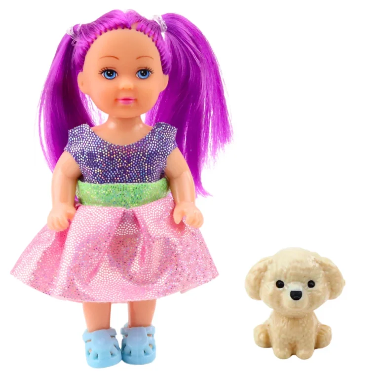 Mini Lutka U Haljini S Psom, Pupil Miks, 12 Cm 2