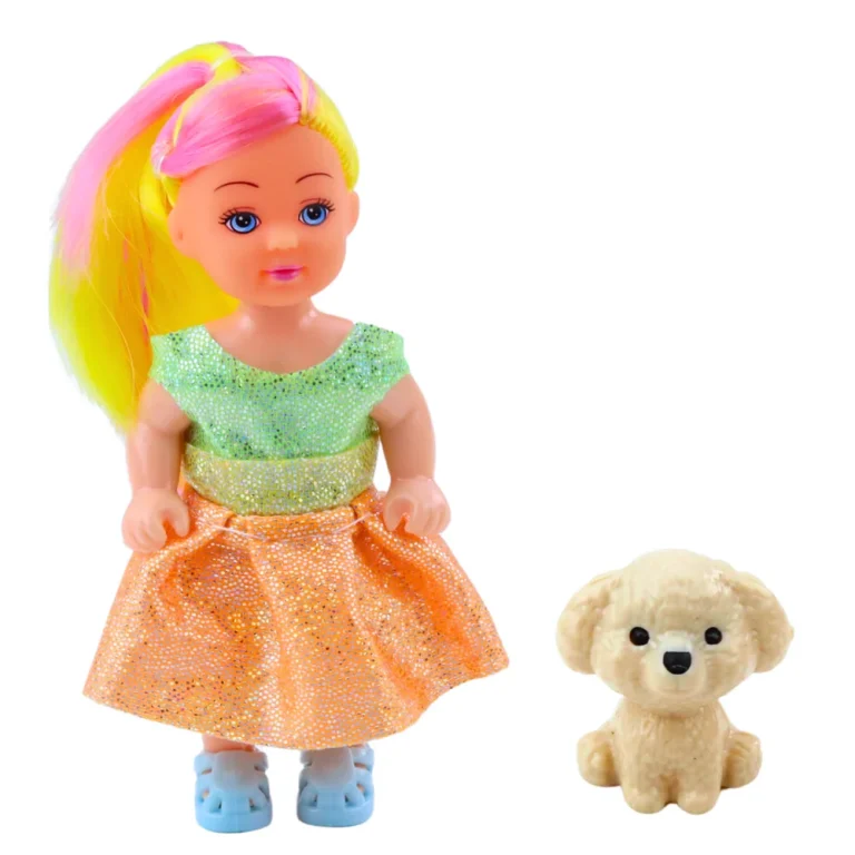 Mini Lutka U Haljini S Psom, Pupil Miks, 12 Cm 3
