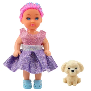 Mini Lutka U Haljini S Psom, Pupil Miks, 12 Cm 4