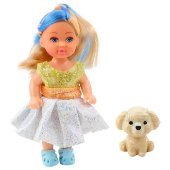 Mini Lutka U Haljini S Psom, Pupil Miks, 12 Cm 5