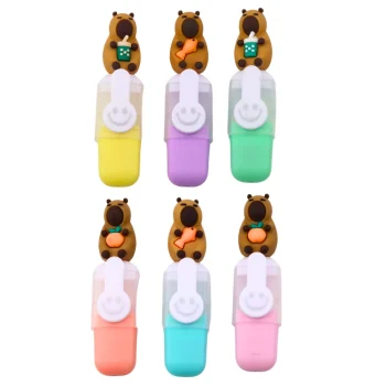 Mini Markeri Capybara Pastelni 6 Kom U Kutiji 2