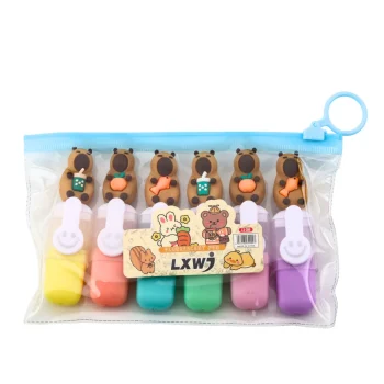 Mini Markeri Capybara Pastelni 6 Kom U Kutiji 3