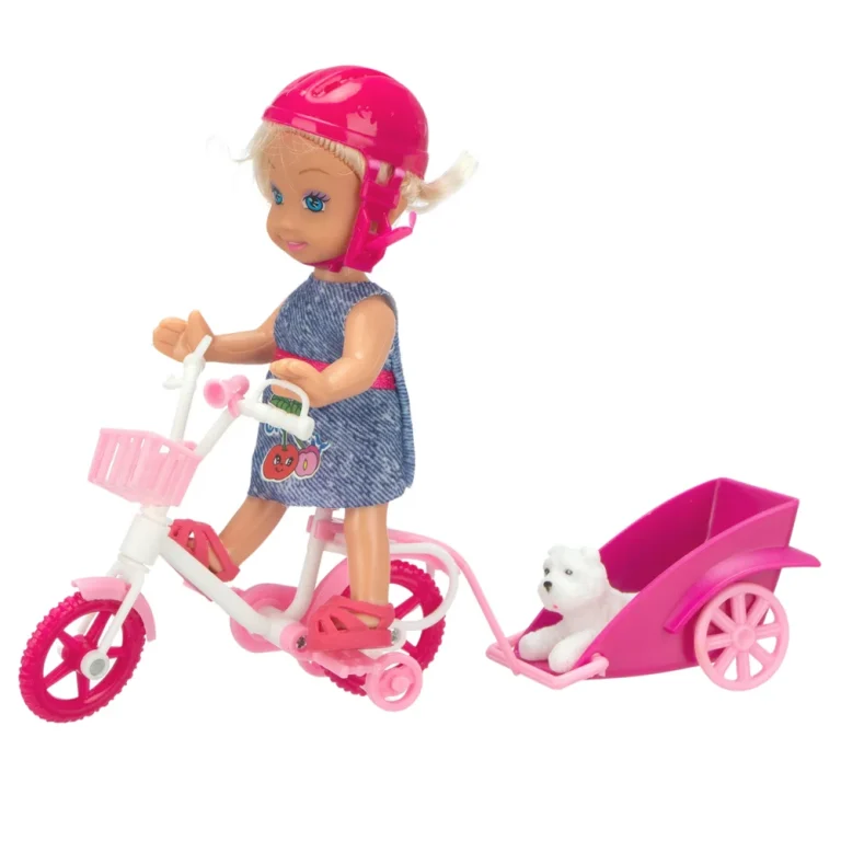 Mini Set Lutke S Biciklom, Prikolicom Za Psa I Kacigom 2